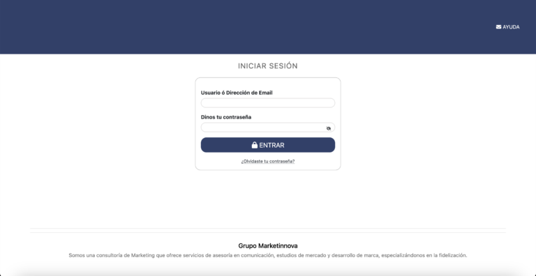 Portal de fidelazación - Login